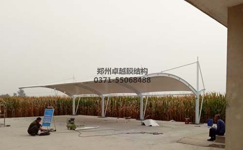 鶴壁農(nóng)業(yè)氣象試驗站膜結構車棚