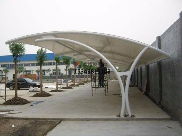 竹根灘膜結構停車棚【雨棚遮陽棚生產(chǎn)安裝】